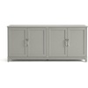 image:imageMartha Stewart Bedford Modular Shaker Cabinet and Hutch Bedford Gray  Adjustable Cabinet Shelf SoftClose Glass Doors Brushed Stainless Steel Hardware 2 Hutch ShelvesBedford Gray FrameBrushed Stainless Steel Hardware