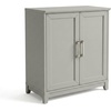 image:imageMartha Stewart Bedford Modular Shaker Cabinet and Hutch Bedford Gray  Adjustable Cabinet Shelf SoftClose Glass Doors Brushed Stainless Steel Hardware 2 Hutch ShelvesBedford Gray FrameBrushed Stainless Steel Hardware