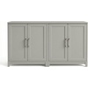 image:imageMartha Stewart Bedford Modular Shaker Cabinet and Hutch Bedford Gray  Adjustable Cabinet Shelf SoftClose Glass Doors Brushed Stainless Steel Hardware 2 Hutch ShelvesBedford Gray FrameBrushed Stainless Steel Hardware
