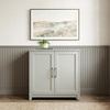 image:imageMartha Stewart Bedford Modular Shaker Cabinet and Hutch Bedford Gray  Adjustable Cabinet Shelf SoftClose Glass Doors Brushed Stainless Steel Hardware 2 Hutch ShelvesBedford Gray FrameBrushed Stainless Steel Hardware