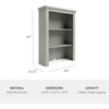 image:imageMartha Stewart Bedford Modular Shaker Cabinet and Hutch Bedford Gray  Adjustable Cabinet Shelf SoftClose Glass Doors Brushed Stainless Steel Hardware 2 Hutch ShelvesBedford Gray FrameBrushed Stainless Steel Hardware