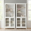 image:imageMartha Stewart Bedford Modular Shaker Cabinet and Hutch Bedford Gray  Adjustable Cabinet Shelf SoftClose Glass Doors Brushed Stainless Steel Hardware 2 Hutch ShelvesWhite FrameGold Hardware
