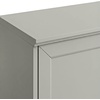 image:imageMartha Stewart Bedford Modular Shaker Cabinet and Hutch Bedford Gray  Adjustable Cabinet Shelf SoftClose Glass Doors Brushed Stainless Steel Hardware 2 Hutch ShelvesBedford Gray FrameBrushed Stainless Steel Hardware