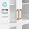 image:imageMartha Stewart Bedford Modular Shaker Cabinet and Hutch Bedford Gray  Adjustable Cabinet Shelf SoftClose Glass Doors Brushed Stainless Steel Hardware 2 Hutch ShelvesWhite FrameGold Hardware