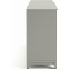 image:imageMartha Stewart Bedford Modular Shaker Cabinet and Hutch Bedford Gray  Adjustable Cabinet Shelf SoftClose Glass Doors Brushed Stainless Steel Hardware 2 Hutch ShelvesBedford Gray FrameBrushed Stainless Steel Hardware
