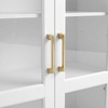 image:imageMartha Stewart Bedford Modular Shaker Cabinet and Hutch Bedford Gray  Adjustable Cabinet Shelf SoftClose Glass Doors Brushed Stainless Steel Hardware 2 Hutch ShelvesWhite FrameGold Hardware
