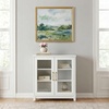 image:imageMartha Stewart Bedford Modular Shaker Cabinet and Hutch Bedford Gray  Adjustable Cabinet Shelf SoftClose Glass Doors Brushed Stainless Steel Hardware 2 Hutch ShelvesWhite FrameGold Hardware