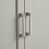 image:imageMartha Stewart Bedford Modular Shaker Cabinet and Hutch Bedford Gray  Adjustable Cabinet Shelf SoftClose Glass Doors Brushed Stainless Steel Hardware 2 Hutch ShelvesBedford Gray FrameBrushed Stainless Steel Hardware