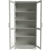 image:imageMartha Stewart Bedford Modular Shaker Cabinet and Hutch Bedford Gray  Adjustable Cabinet Shelf SoftClose Glass Doors Brushed Stainless Steel Hardware 2 Hutch ShelvesBedford Gray FrameBrushed Stainless Steel Hardware