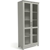 image:imageMartha Stewart Bedford Modular Shaker Cabinet and Hutch Bedford Gray  Adjustable Cabinet Shelf SoftClose Glass Doors Brushed Stainless Steel Hardware 2 Hutch ShelvesBedford Gray FrameBrushed Stainless Steel Hardware