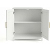 image:imageMartha Stewart Bedford Modular Shaker Cabinet and Hutch Bedford Gray  Adjustable Cabinet Shelf SoftClose Glass Doors Brushed Stainless Steel Hardware 2 Hutch ShelvesWhite FrameGold Hardware