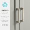 image:imageMartha Stewart Bedford Modular Shaker Cabinet and Hutch Bedford Gray  Adjustable Cabinet Shelf SoftClose Glass Doors Brushed Stainless Steel Hardware 2 Hutch ShelvesBedford Gray FrameBrushed Stainless Steel Hardware