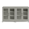 image:imageMartha Stewart Bedford Modular Shaker Cabinet and Hutch Bedford Gray  Adjustable Cabinet Shelf SoftClose Glass Doors Brushed Stainless Steel Hardware 2 Hutch ShelvesBedford Gray FrameBrushed Stainless Steel Hardware