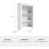 image:imageMartha Stewart Bedford Modular Shaker Cabinet and Hutch Bedford Gray  Adjustable Cabinet Shelf SoftClose Glass Doors Brushed Stainless Steel Hardware 2 Hutch ShelvesWhite FrameGold Hardware