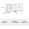 image:imageMartha Stewart Bedford Modular Shaker Cabinet and Hutch Bedford Gray  Adjustable Cabinet Shelf SoftClose Glass Doors Brushed Stainless Steel Hardware 2 Hutch ShelvesWhite FrameGold Hardware
