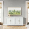 image:imageMartha Stewart Bedford Modular Shaker Cabinet and Hutch Bedford Gray  Adjustable Cabinet Shelf SoftClose Glass Doors Brushed Stainless Steel Hardware 2 Hutch ShelvesWhite FrameGold Hardware