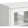 image:imageMartha Stewart Bedford Modular Shaker Cabinet and Hutch Bedford Gray  Adjustable Cabinet Shelf SoftClose Glass Doors Brushed Stainless Steel Hardware 2 Hutch ShelvesWhite FrameGold Hardware