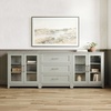 image:imageMartha Stewart Bedford Modular Shaker Cabinet and Hutch Bedford Gray  Adjustable Cabinet Shelf SoftClose Glass Doors Brushed Stainless Steel Hardware 2 Hutch ShelvesBedford Gray FrameBrushed Stainless Steel Hardware