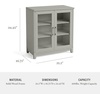 image:imageMartha Stewart Bedford Modular Shaker Cabinet and Hutch Bedford Gray  Adjustable Cabinet Shelf SoftClose Glass Doors Brushed Stainless Steel Hardware 2 Hutch ShelvesBedford Gray FrameBrushed Stainless Steel Hardware