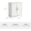 image:imageMartha Stewart Bedford Modular Shaker Cabinet and Hutch Bedford Gray  Adjustable Cabinet Shelf SoftClose Glass Doors Brushed Stainless Steel Hardware 2 Hutch ShelvesWhite FrameGold Hardware