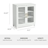 image:imageMartha Stewart Bedford Modular Shaker Cabinet and Hutch Bedford Gray  Adjustable Cabinet Shelf SoftClose Glass Doors Brushed Stainless Steel Hardware 2 Hutch ShelvesWhite FrameGold Hardware