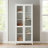 image:imageMartha Stewart Bedford Modular Shaker Cabinet and Hutch Bedford Gray  Adjustable Cabinet Shelf SoftClose Glass Doors Brushed Stainless Steel Hardware 2 Hutch ShelvesWhite FrameGold Hardware