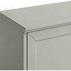 image:imageMartha Stewart Bedford Modular Shaker Cabinet and Hutch Bedford Gray  Adjustable Cabinet Shelf SoftClose Glass Doors Brushed Stainless Steel Hardware 2 Hutch ShelvesBedford Gray FrameBrushed Stainless Steel Hardware