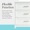 image:imageMartha Stewart Bedford Modular Shaker Cabinet and Hutch Bedford Gray  Adjustable Cabinet Shelf SoftClose Glass Doors Brushed Stainless Steel Hardware 2 Hutch ShelvesWhite FrameGold Hardware