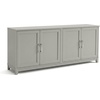 image:imageMartha Stewart Bedford Modular Shaker Cabinet and Hutch Bedford Gray  Adjustable Cabinet Shelf SoftClose Glass Doors Brushed Stainless Steel Hardware 2 Hutch ShelvesBedford Gray FrameBrushed Stainless Steel Hardware