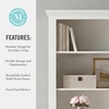 image:imageMartha Stewart Bedford Modular Shaker Cabinet and Hutch Bedford Gray  Adjustable Cabinet Shelf SoftClose Glass Doors Brushed Stainless Steel Hardware 2 Hutch ShelvesWhite FrameGold Hardware