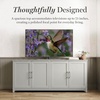 image:imageMartha Stewart Bedford Modular Shaker Cabinet and Hutch Bedford Gray  Adjustable Cabinet Shelf SoftClose Glass Doors Brushed Stainless Steel Hardware 2 Hutch ShelvesBedford Gray FrameBrushed Stainless Steel Hardware