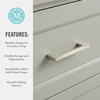 image:imageMartha Stewart Bedford Modular Shaker Cabinet and Hutch Bedford Gray  Adjustable Cabinet Shelf SoftClose Glass Doors Brushed Stainless Steel Hardware 2 Hutch ShelvesBedford Gray FrameBrushed Stainless Steel Hardware