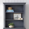 image:imageMartha Stewart Lily Pond Modular 3 Drawer Cabinet and Hutch Sharkey Gray  Brushed Stainless Hardware PreAssembled Drawer Glides Solid Wood FrameLegs Open Hutch Shelves Rear Cord ManagementSlate Blue