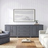 image:imageMartha Stewart Lily Pond Modular 3 Drawer Cabinet and Hutch Sharkey Gray  Brushed Stainless Hardware PreAssembled Drawer Glides Solid Wood FrameLegs Open Hutch Shelves Rear Cord ManagementSlate Blue FrameGunmetal Hardware