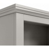 image:imageMartha Stewart Lily Pond Modular 3 Drawer Cabinet and Hutch Sharkey Gray  Brushed Stainless Hardware PreAssembled Drawer Glides Solid Wood FrameLegs Open Hutch Shelves Rear Cord ManagementSharkey Gray FrameBrushed Stainless Steel Hardware