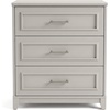 image:imageMartha Stewart Lily Pond Modular 3 Drawer Cabinet and Hutch Sharkey Gray  Brushed Stainless Hardware PreAssembled Drawer Glides Solid Wood FrameLegs Open Hutch Shelves Rear Cord ManagementSharkey Gray FrameBrushed Stainless Steel Hardware