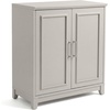image:imageMartha Stewart Lily Pond Modular 3 Drawer Cabinet and Hutch Sharkey Gray  Brushed Stainless Hardware PreAssembled Drawer Glides Solid Wood FrameLegs Open Hutch Shelves Rear Cord ManagementSharkey Gray FrameBrushed Stainless Steel Hardware