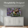 image:imageMartha Stewart Lily Pond Modular 3 Drawer Cabinet and Hutch Sharkey Gray  Brushed Stainless Hardware PreAssembled Drawer Glides Solid Wood FrameLegs Open Hutch Shelves Rear Cord ManagementSharkey Gray FrameBrushed Stainless Steel Hardware