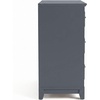 image:imageMartha Stewart Lily Pond Modular 3 Drawer Cabinet and Hutch Sharkey Gray  Brushed Stainless Hardware PreAssembled Drawer Glides Solid Wood FrameLegs Open Hutch Shelves Rear Cord ManagementSlate Blue FrameGunmetal Hardware