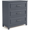image:imageMartha Stewart Lily Pond Modular 3 Drawer Cabinet and Hutch Sharkey Gray  Brushed Stainless Hardware PreAssembled Drawer Glides Solid Wood FrameLegs Open Hutch Shelves Rear Cord ManagementSlate Blue FrameGunmetal Hardware