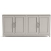 image:imageMartha Stewart Lily Pond Modular 3 Drawer Cabinet and Hutch Sharkey Gray  Brushed Stainless Hardware PreAssembled Drawer Glides Solid Wood FrameLegs Open Hutch Shelves Rear Cord ManagementSharkey Gray FrameBrushed Stainless Steel Hardware
