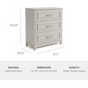 image:imageMartha Stewart Lily Pond Modular 3 Drawer Cabinet and Hutch Sharkey Gray  Brushed Stainless Hardware PreAssembled Drawer Glides Solid Wood FrameLegs Open Hutch Shelves Rear Cord ManagementSharkey Gray FrameBrushed Stainless Steel Hardware