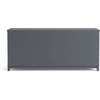 image:imageMartha Stewart Lily Pond Modular 3 Drawer Cabinet and Hutch Sharkey Gray  Brushed Stainless Hardware PreAssembled Drawer Glides Solid Wood FrameLegs Open Hutch Shelves Rear Cord ManagementSlate Blue FrameGunmetal Hardware