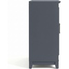 image:imageMartha Stewart Lily Pond Modular 3 Drawer Cabinet and Hutch Sharkey Gray  Brushed Stainless Hardware PreAssembled Drawer Glides Solid Wood FrameLegs Open Hutch Shelves Rear Cord ManagementSlate Blue FrameGunmetal Hardware
