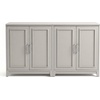 image:imageMartha Stewart Lily Pond Modular 3 Drawer Cabinet and Hutch Sharkey Gray  Brushed Stainless Hardware PreAssembled Drawer Glides Solid Wood FrameLegs Open Hutch Shelves Rear Cord ManagementSharkey Gray FrameBrushed Stainless Steel Hardware