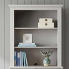 image:imageMartha Stewart Lily Pond Modular 3 Drawer Cabinet and Hutch Sharkey Gray  Brushed Stainless Hardware PreAssembled Drawer Glides Solid Wood FrameLegs Open Hutch Shelves Rear Cord ManagementSharkey Gray