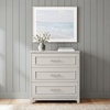 image:imageMartha Stewart Lily Pond Modular 3 Drawer Cabinet and Hutch Sharkey Gray  Brushed Stainless Hardware PreAssembled Drawer Glides Solid Wood FrameLegs Open Hutch Shelves Rear Cord ManagementSharkey Gray FrameBrushed Stainless Steel Hardware