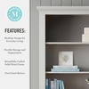 image:imageMartha Stewart Lily Pond Modular 3 Drawer Cabinet and Hutch Sharkey Gray  Brushed Stainless Hardware PreAssembled Drawer Glides Solid Wood FrameLegs Open Hutch Shelves Rear Cord ManagementSharkey Gray