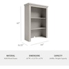 image:imageMartha Stewart Lily Pond Modular 3 Drawer Cabinet and Hutch Sharkey Gray  Brushed Stainless Hardware PreAssembled Drawer Glides Solid Wood FrameLegs Open Hutch Shelves Rear Cord ManagementSharkey Gray FrameBrushed Stainless Steel Hardware