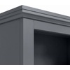 image:imageMartha Stewart Lily Pond Modular 3 Drawer Cabinet and Hutch Sharkey Gray  Brushed Stainless Hardware PreAssembled Drawer Glides Solid Wood FrameLegs Open Hutch Shelves Rear Cord ManagementSlate Blue